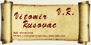 Vitomir Rusovac vizit kartica